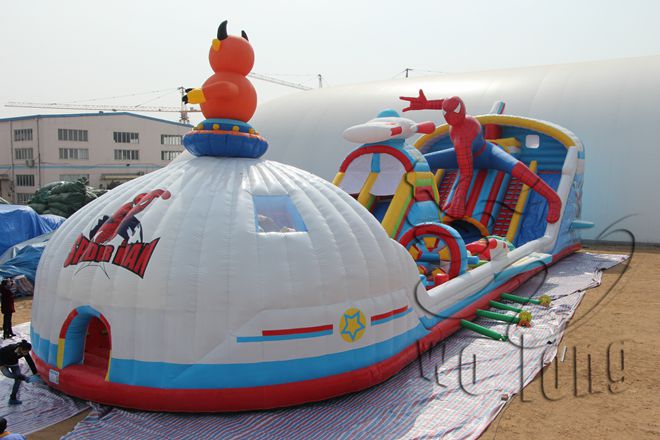 Spider Man inflatable slide