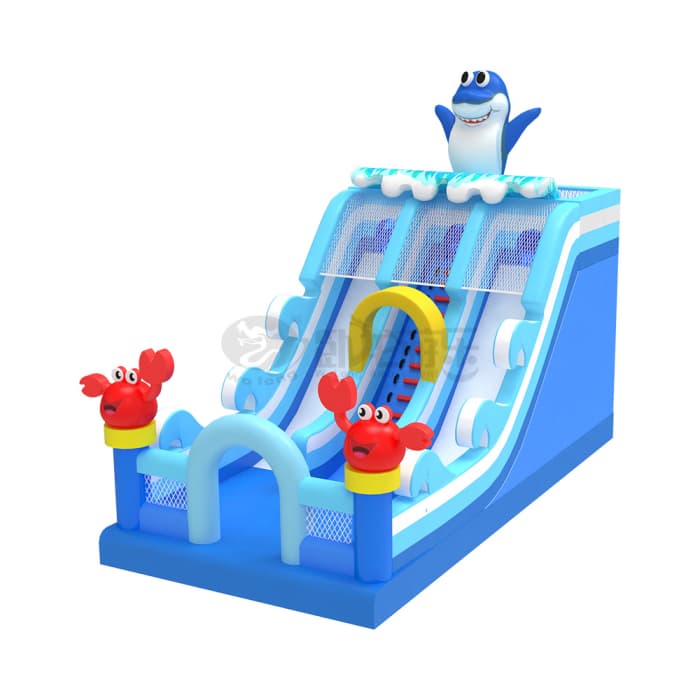 Ocean Shark Crab Inflatable Slide