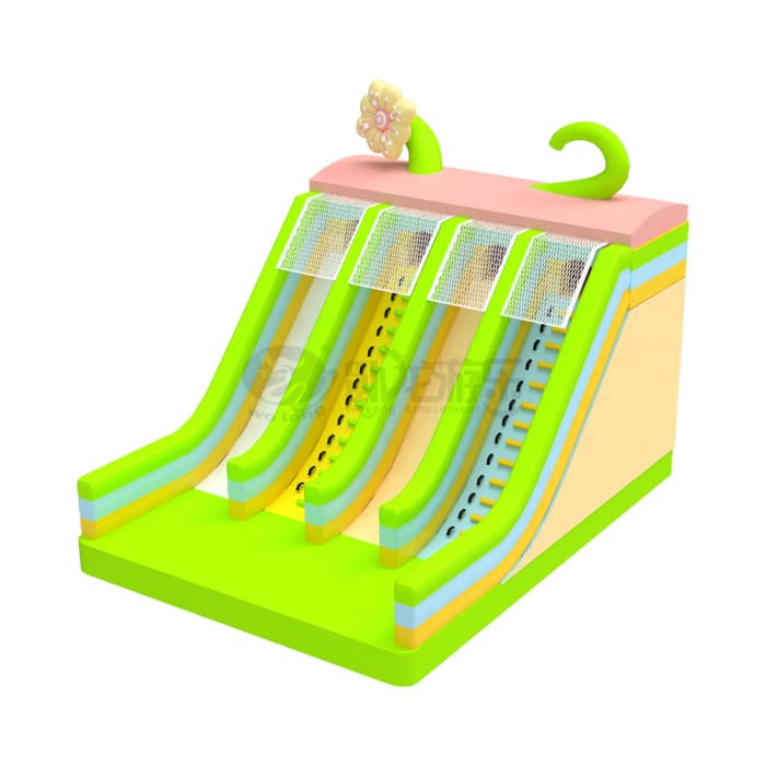 Flower Theme 4‑Lane Inflatable Slide