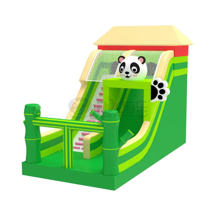 Panda Bamboo Themed Inflatable Slide