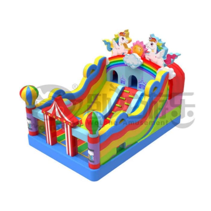 Unicorn Rainbow Inflatable Slide