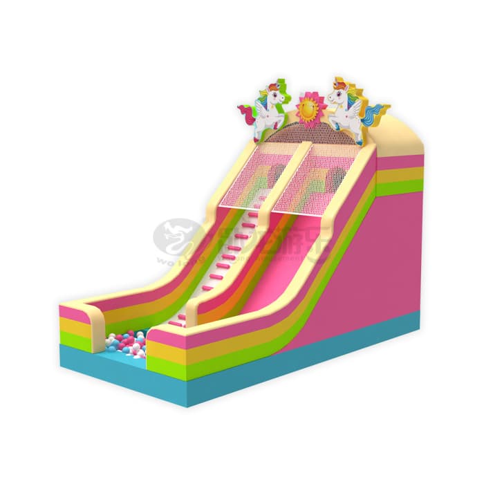 Unicorn Dual‑Lane Inflatable Slide