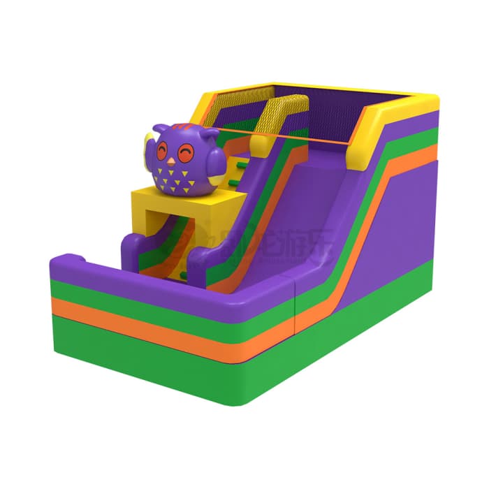 Owl-Themed Inflatable Slide