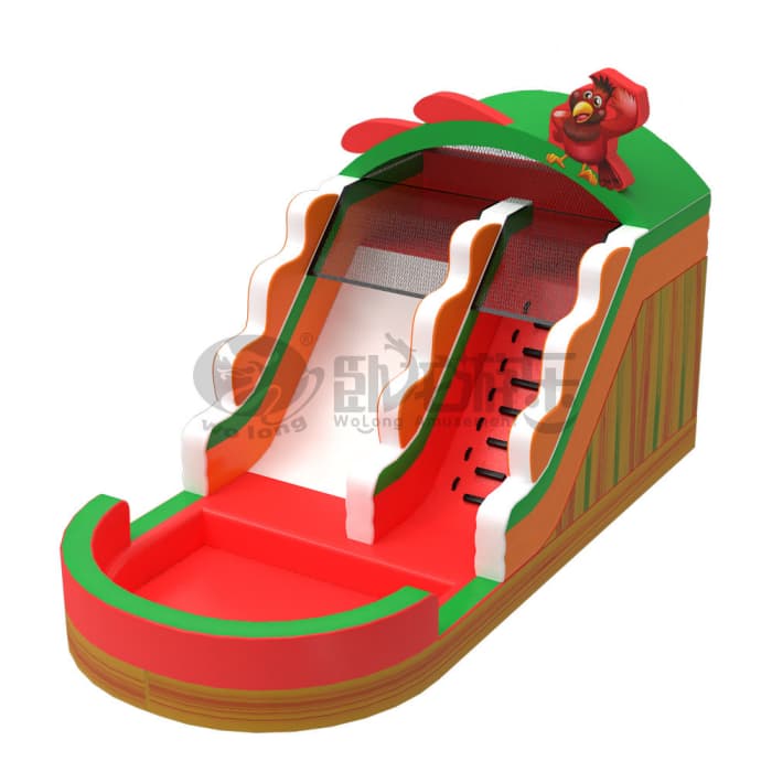9x4m Parrot Cartoon Inflatable Water Slide