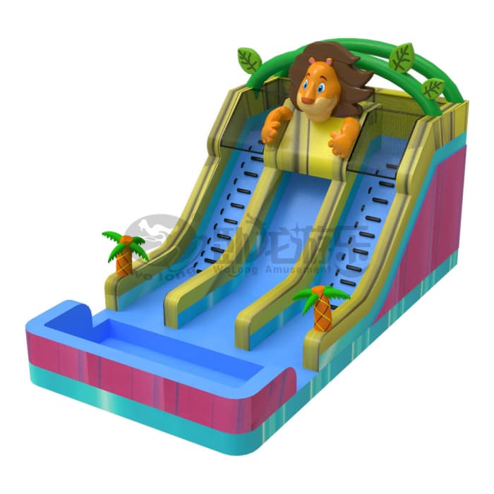 Lion Inflatable Water Slide
