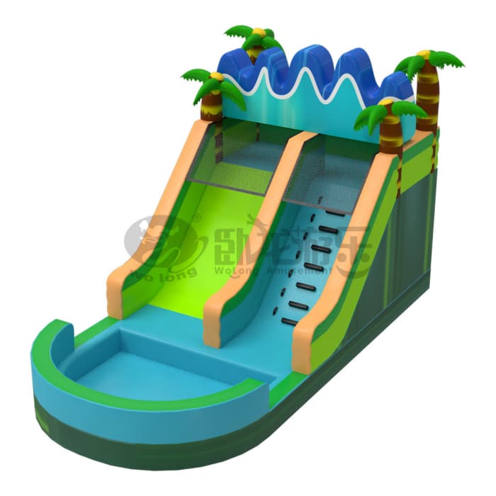 Forest-Themed Inflatable Water Slide