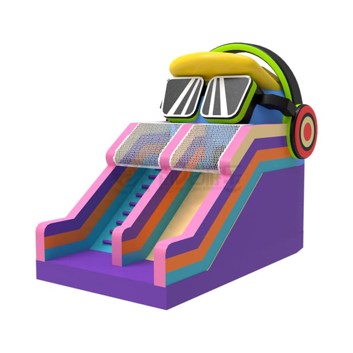 Colorful Music Style Inflatable Slide