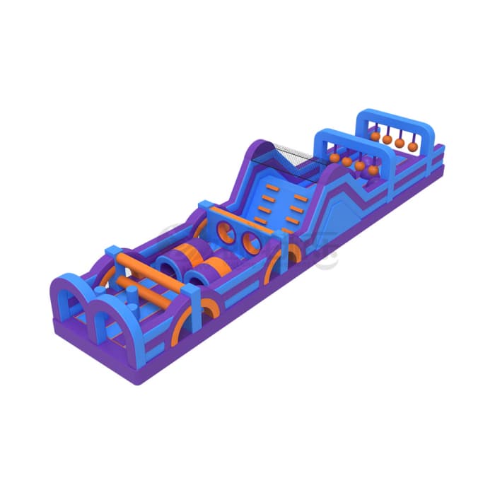 Long Inflatable Multi-Obstacle Race Course