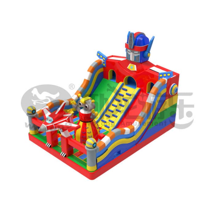 Mecha Warrior 8x6m Inflatable Bouncy Castle For Kids