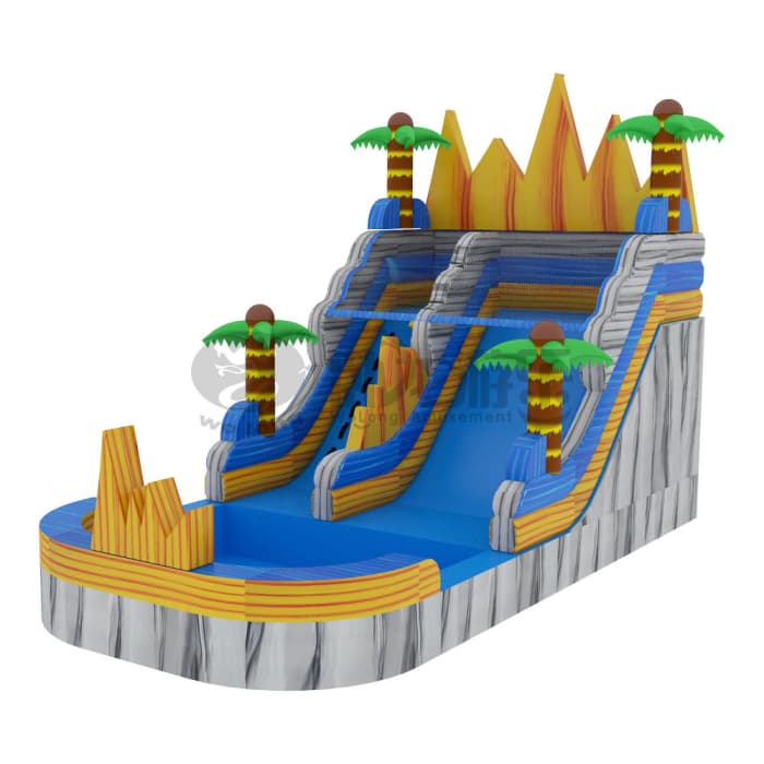 Mountain Peak Inflatable Water Slide with Splash Pool