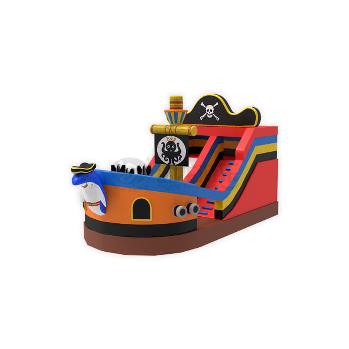 Pirate Ship Inflatable Slide For Kids Playground