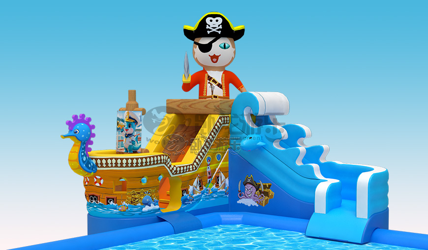 The Pirate Captain Inflatable Water Slide