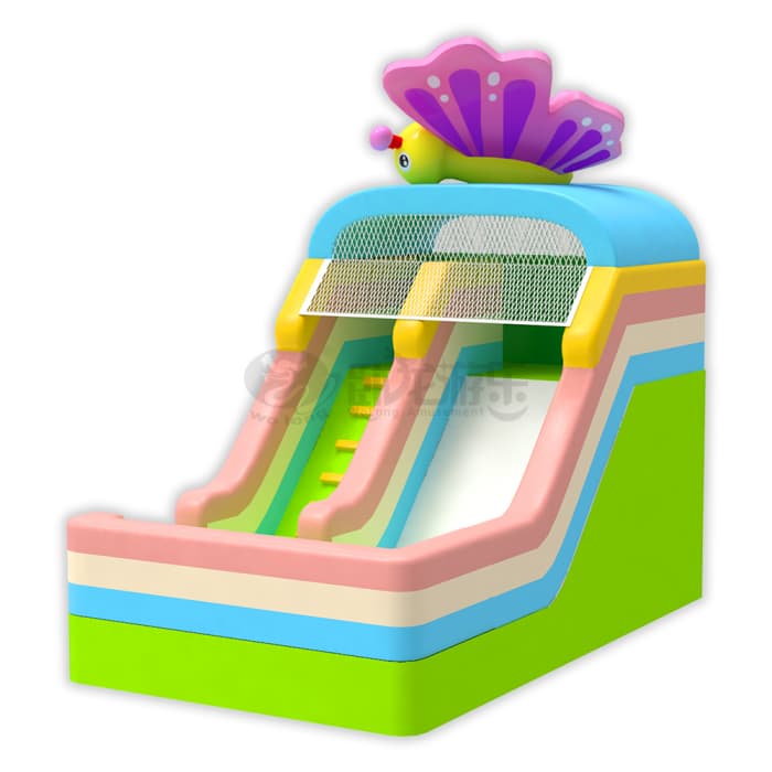 Cute Butterfly Inflatable Dry Slide For Kids