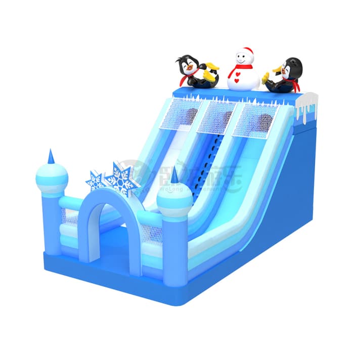 Snow Penguin Inflatable Slide for Kids Fun