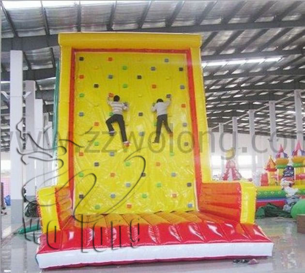 Inflatable rock climbing