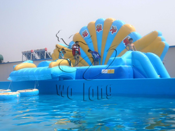 Inflatable obstacle course for water