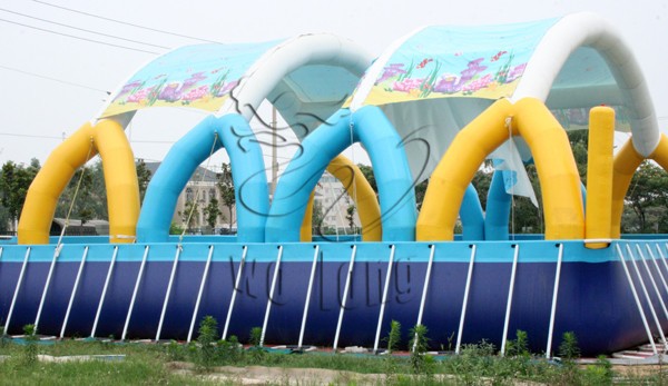Steel Frame Pool with tent